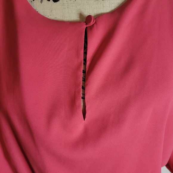 Suzi chin pink shirt dress medium 10 flowy spring summer dress - Picture 2 of 6